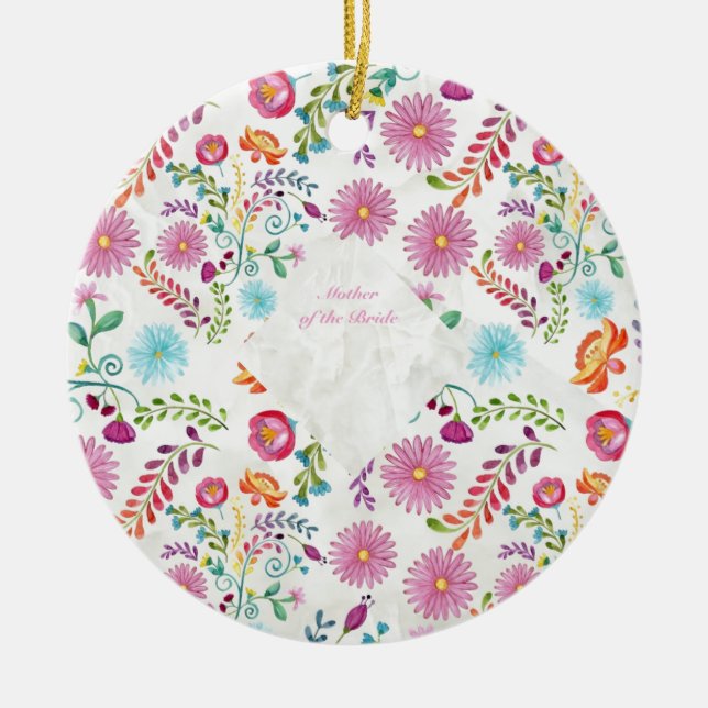 Adorno De Cerámica Flores populares madre de regalo de novia - Person (Frente)