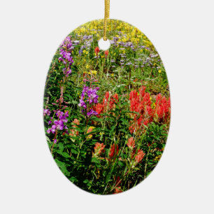 Adorno De Cerámica Flores silvestres de Montaña Rocosa