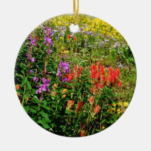 Adorno De Cerámica Flores silvestres de Montaña Rocosa