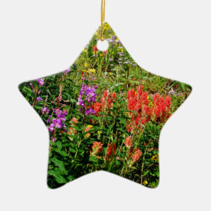 Adorno De Cerámica Flores silvestres de Montaña Rocosa