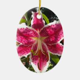 Adorno De Cerámica Flores tropicales rosas lirios rosas florales rosa