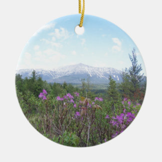 Adorno De Cerámica Flores y la montaña