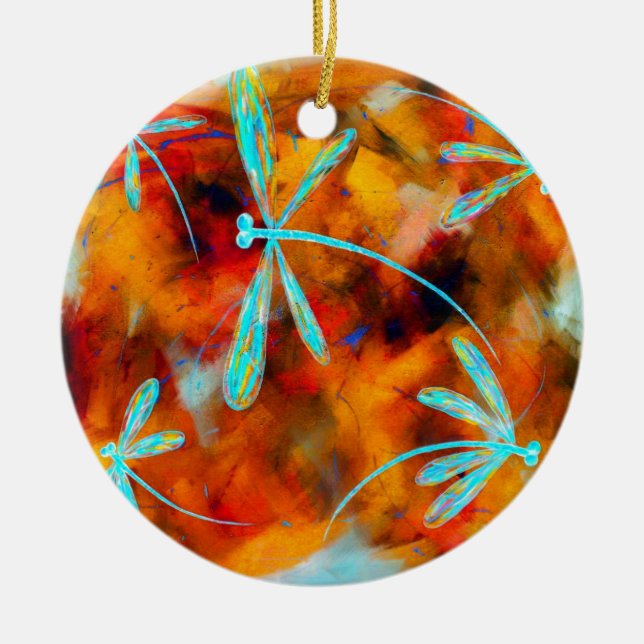 Adorno De Cerámica Flota del desierto de la libélula (Frente)