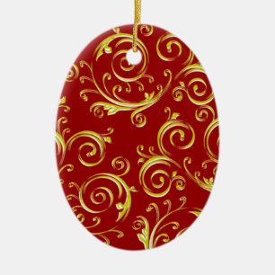Adorno De Cerámica Flourish Swirl