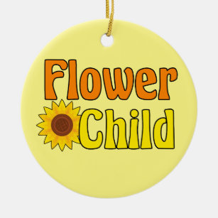 Adorno De Cerámica Flower Child Cute Hippie Sunflower 70