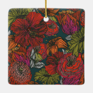 Adorno De Cerámica Flower Medley