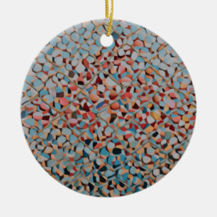 Adorno De Cerámica Flujo de mosaico Azure abstracto patrón texturizad