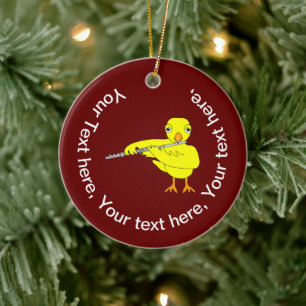 Adorno De Cerámica Flute Chick