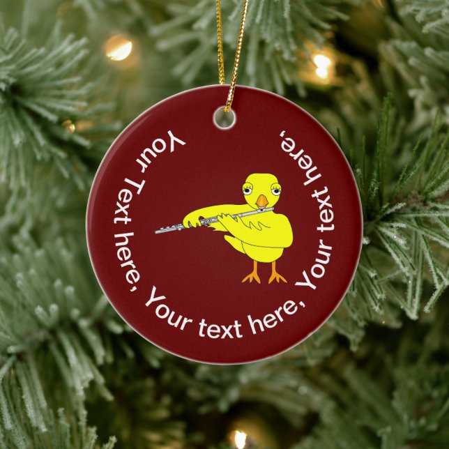 Adorno De Cerámica Flute Chick (Árbol)