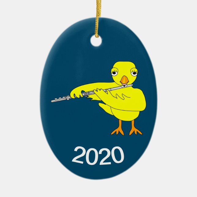 Adorno De Cerámica Flute Chick (Frente)