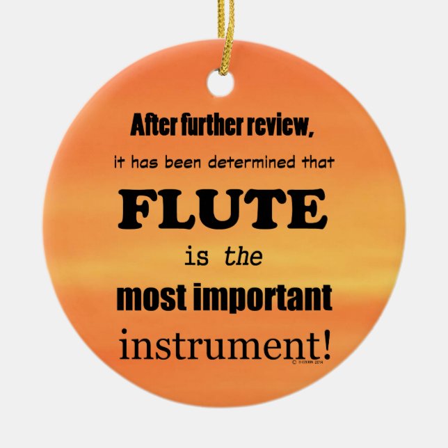 Adorno De Cerámica Flute el instrumento más importante (Frente)