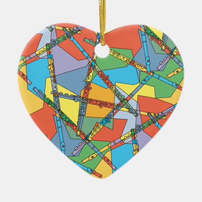 Adorno De Cerámica Flutos superpuestos (Frente)