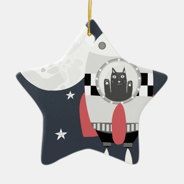 Adorno De Cerámica fly me to the moon (Frente)
