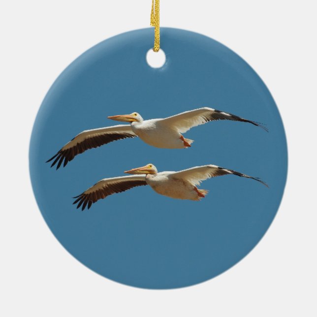 Adorno De Cerámica Flying Pelican 2 (Atrás)