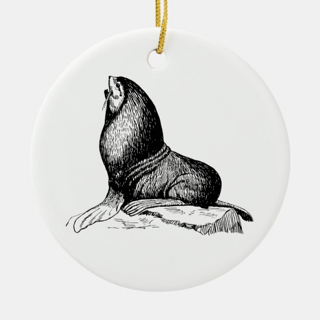 Adorno De Cerámica Foca (Frente)