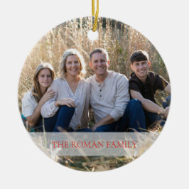 Adorno De Cerámica Foliage Wreath Photo Merry & Bright Holiday