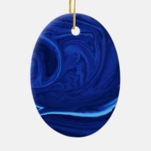 Adorno De Cerámica Fondo azul cobalto texturizado a mano