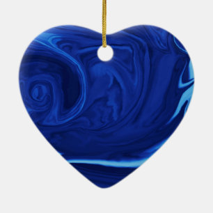 Adorno De Cerámica Fondo azul cobalto texturizado a mano