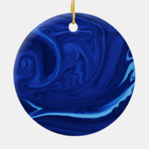 Adorno De Cerámica Fondo azul cobalto texturizado a mano