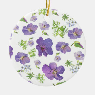 Adorno De Cerámica fondo botánico floral de verano de agua de lila