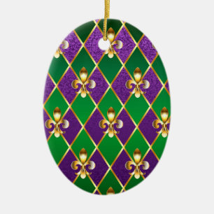 Adorno De Cerámica Fondo de joyería Mardi Gras