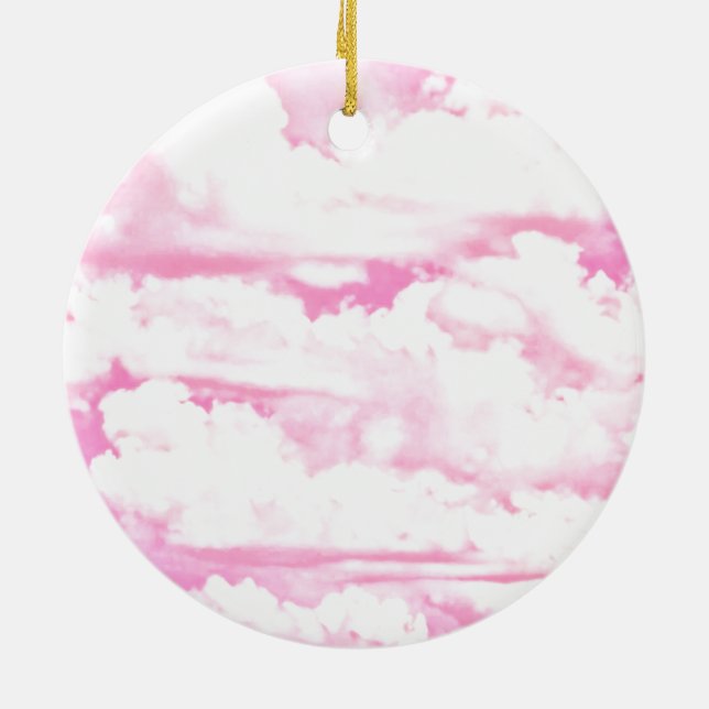 Adorno De Cerámica Fondo de la moda de las nubes rosas (Atrás)