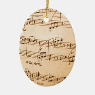 Adorno De Cerámica Fondo de notas musicales