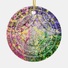 Adorno De Cerámica Fondo floral cojín para lanzar manda