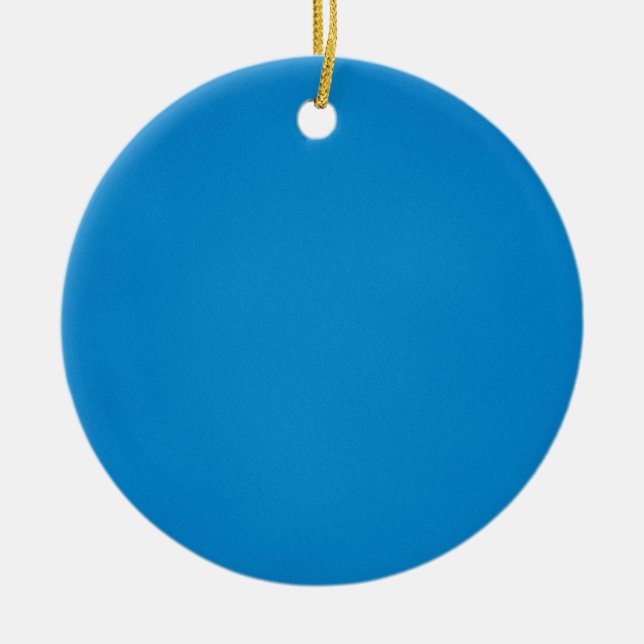 Adorno De Cerámica Fondo gris azul brillante (Frente)