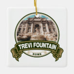 Adorno De Cerámica Fontana de Trevi Roma Insignia de Italia<br><div class="desc">Diseño fotorrealista de la Fontana di Trevi. La Fontana di Trevi es una fuente del siglo XVIII situada en el distrito de Trevi,  en Roma,  Italia.</div>