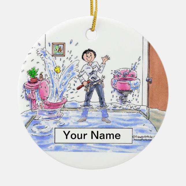 Adorno De Cerámica Fontanero - Mujer (Frente)