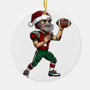 Adorno De Cerámica Football Cascanueces Navidad 2026 Deportes Navideñ