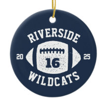 Football player navy blue team photo holiday