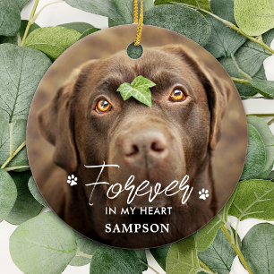 Adorno De Cerámica Forever in my Heart - Paw Prints Pet Dog 2 Photo