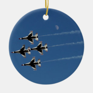 Adorno De Cerámica Formación Diamante F-16 Thunderbirds