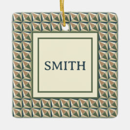 Adorno De Cerámica Formas para diamantes en tonos neutros