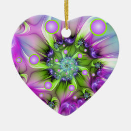 Adorno De Cerámica Formas redondeadas en espiral coloridas Resumen de