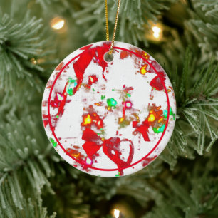 Adorno De Cerámica Formas Y Colores De navidades