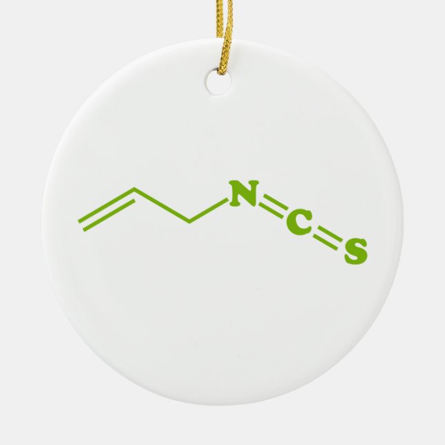 Adorno De Cerámica Fórmula molecular de isotiocianato de alquilo de W (Frente)