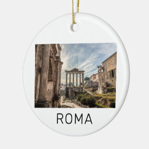 Adorno De Cerámica Foro de Roma Romanum Italia Holiday Souvenir