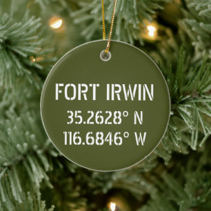 Adorno De Cerámica Fort Irwin Latitude Longitud Personalizada