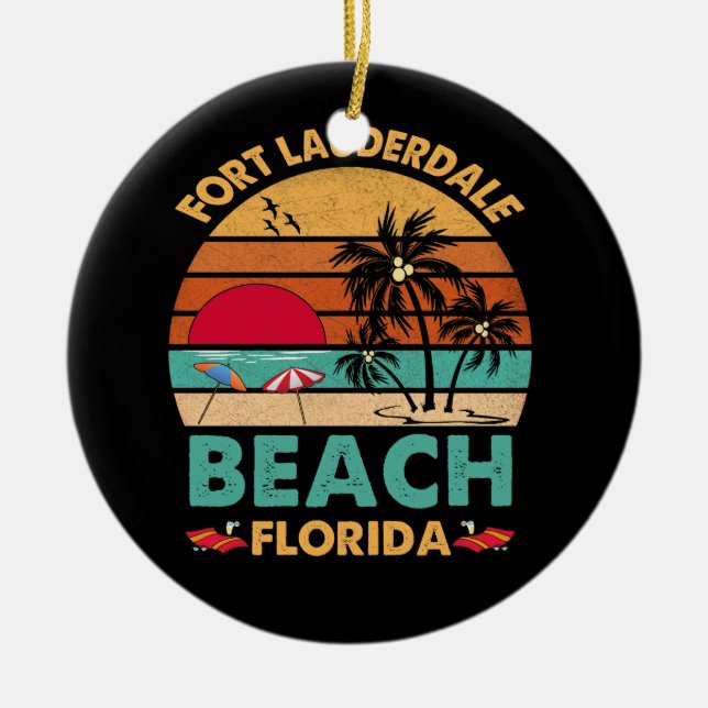 Adorno De Cerámica Fort Lauderdale Florida Beach Novedad FL (Frente)