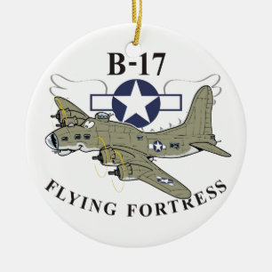 Adorno De Cerámica Fortaleza voladora B-17