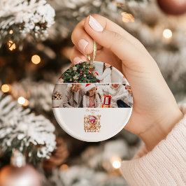 Adorno De Cerámica Foto adorable de pan de jengibre de Navidad