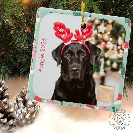 Adorno De Cerámica Foto alegre de Navidad