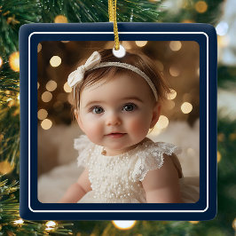 Adorno De Cerámica Foto azul-moderna para bebé foto festividad Minima