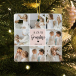 Adorno De Cerámica Foto Collage Pink Te Amo La Abuela Mejor Regalo<br><div class="desc">"Collage Photo Pink We Love You Grandma Best Gift" (Foto Collage Pink: Rosa te amamos, la abuela mejor regalo) podría referirse a un regalo sentimental y personalizado para una abuela. Este regalo puede incluir una colección de fotos dispuestas en un formato de collage, colocadas sobre un fondo rosado para añadir...</div>