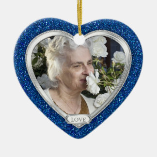 Adorno De Cerámica Foto conmemorativa de los Navidades del corazón de