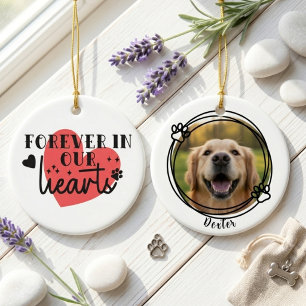 Adorno De Cerámica Foto conmemorativa de mascota para siempre en nues