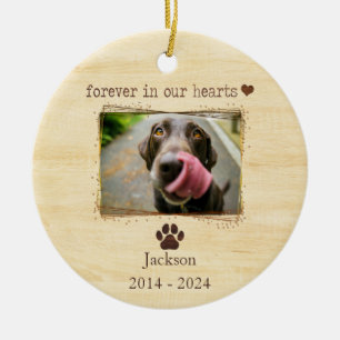 Adorno De Cerámica Foto conmemorativa personalizada de perro